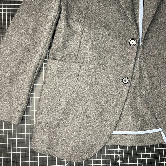 Taylor Stich The Telegraph Jacket in Grey Wool Size 44 Tailored to 42S - Picture 8 of 16